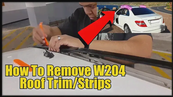 Как снять накладку/полоски крыши лобового стекла Mercedes W204.