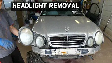 MERCEDES W208 СНЯТИЕ ФАРЫ ЗАМЕНА CLK200 CLK230 CLK 320 CLK430