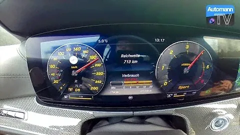 2017 Mercedes E220 d (194hp) - 0-200 km/h acceleration (60FPS)
