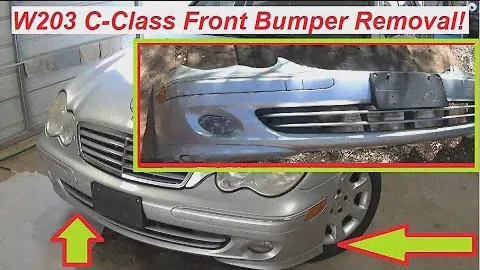 Мерседес W203 Снятие и замена переднего бампера! c230 c320 c180 c200 c160 c220 c270
