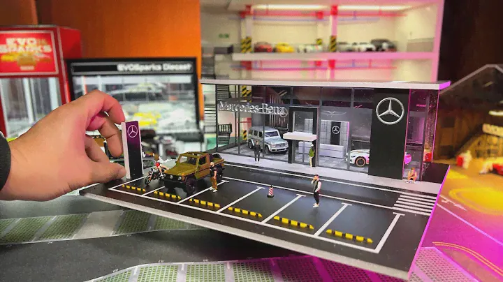 Unboxing Mercedes-Benz Car Showroom 1/64 Diorama | Hotwheels Diorama