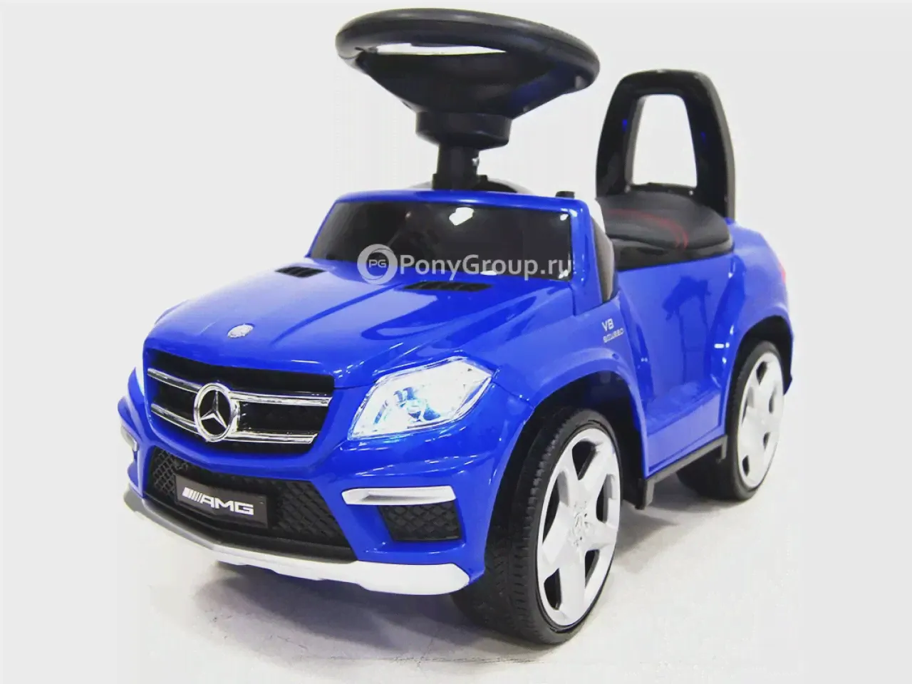 Каталка Mercedes-Benz A888AA (резиновые колеса, кожа, музыкальные и световые эффекты)